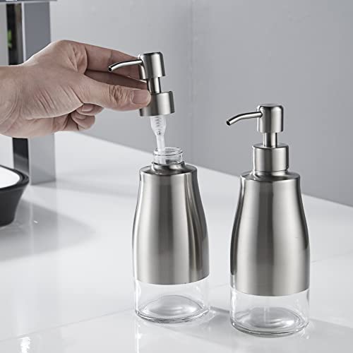 2 Pack Soap Dispenser with Coaster and Stickers (2 Count)