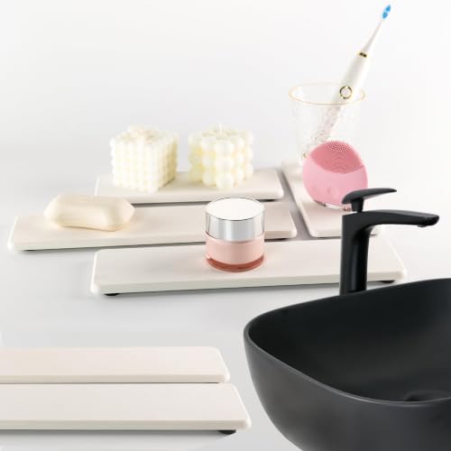 2Pcs Sink Stone Soap Trays Water Absorbing Diatomite Coasters (2 Count)