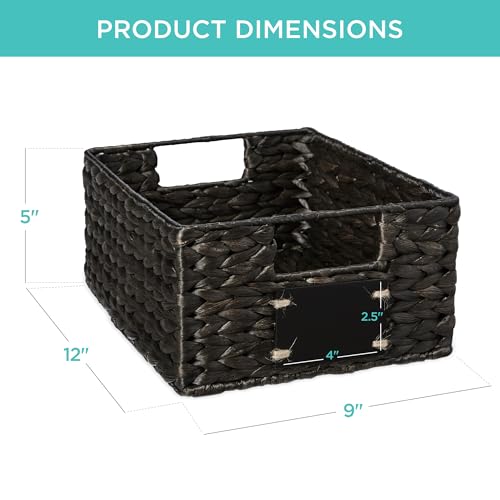Set of 4 9x12in Water Hyacinth Pantry Baskets (4 Count)