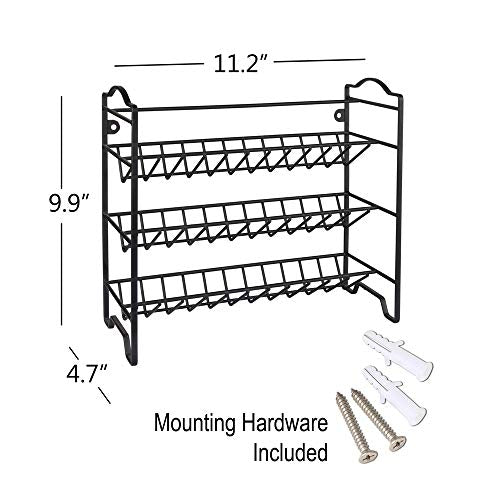 Spice Rack Organizer with 18 Spice Jars 4 oz