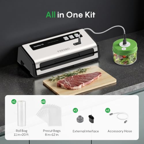 Food Vacuum Sealer with Automatic Bag Detection & Built