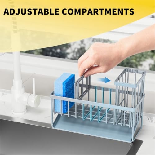 Sink Caddy Organzier with High Brush Holder