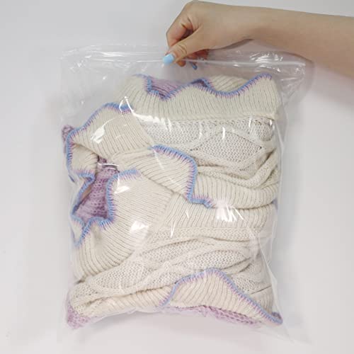 1000 Count 13" x 15" Clear Reclosable Zip Plastic Poly Bags