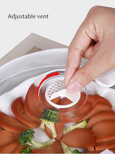 12" Clear Microwave Splatter Cover Integrated Handle BPA Free