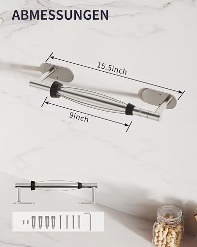 Paper Towel Holder Under Cabinet with Damping Single Hand Operable