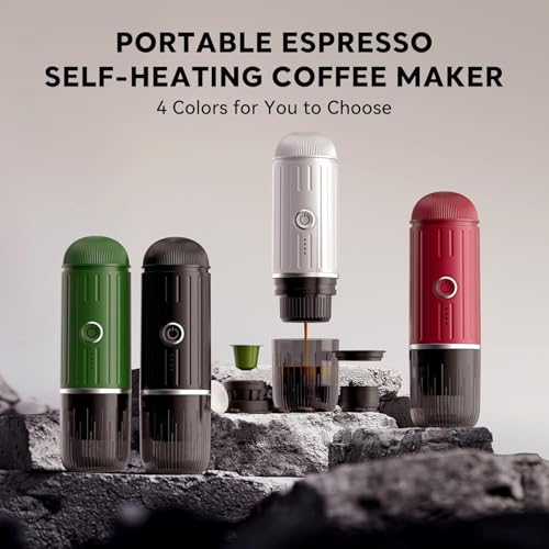 Portable Electric Espresso Coffee Maker for Ground Coffee & NS Capsule Espresso Machine Fast Self