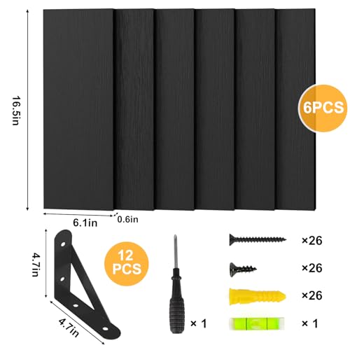 16.5in Floating Shelves for Wall Home Decor (6 Count)