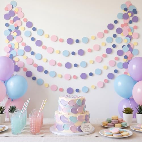 10 Pieces Circle Garland Banner Hanging (10 Foot)