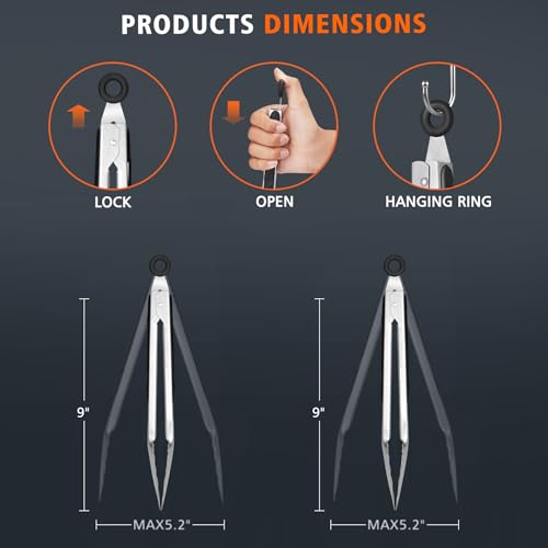 Stainless Steel Kitchen Tongs (2 Count)