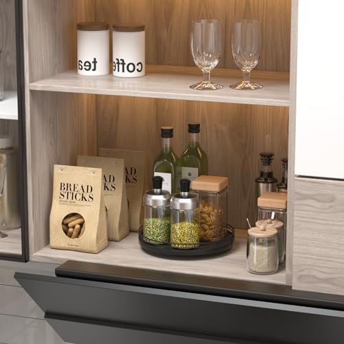 9 Inch Oak Lazy Susan Spice Organizer
