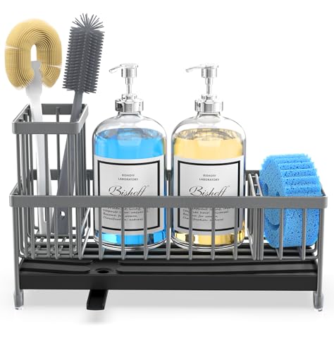 Extra Large Sponge Holder for Kitchen Sink Organizer Caddy