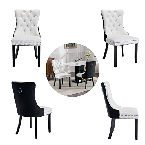 Black and White Dining Chairs Set of 6 (6 Count)