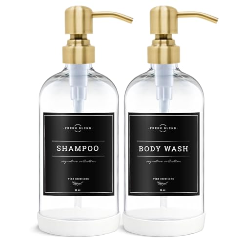 Clear Glass Soap Dispenser (2 Count)