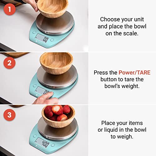 Food Kitchen Scale with Bowl