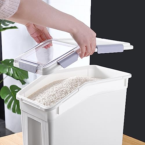 30lb Food Storage Container with Scoop with Handle & Wheels (2 Count)
