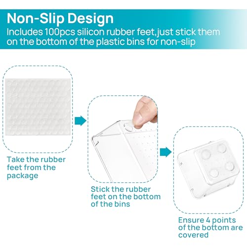 15 PCS Clear Plastic Drawer Organizers Set (15 Count)