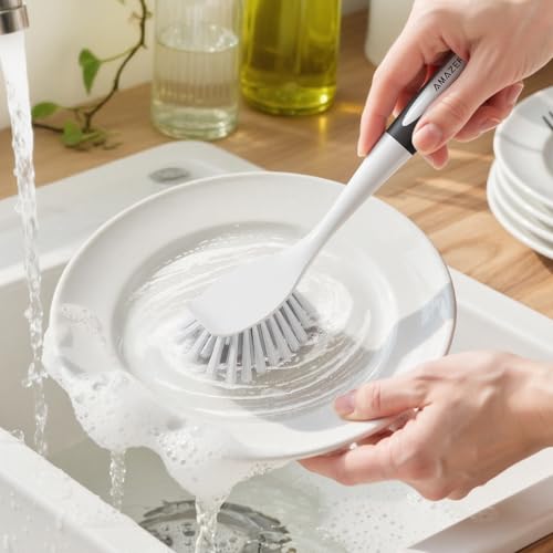 Dish Brush with Handle (4 Count)
