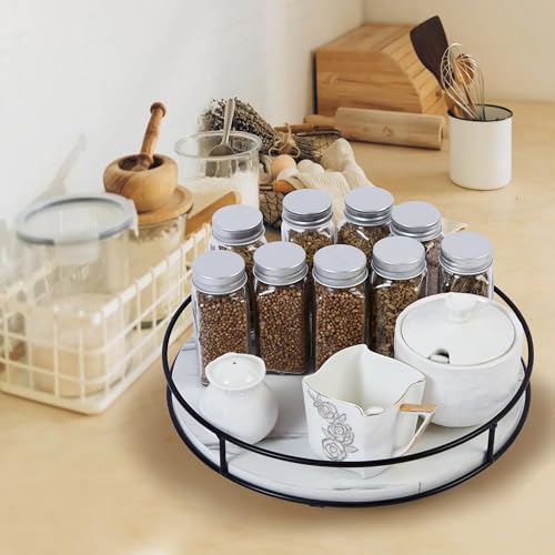 12 Inch White Wood Lazy Susan
