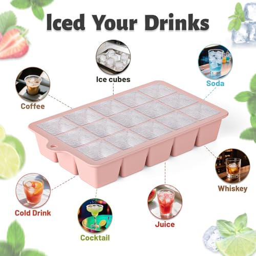 Silicone Ice Cube Tray 3 Pack (3 Count)
