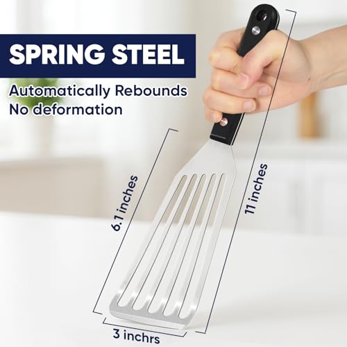 Newness Metal Fish Turner Spatula Stainless Steel for Kitchen Use