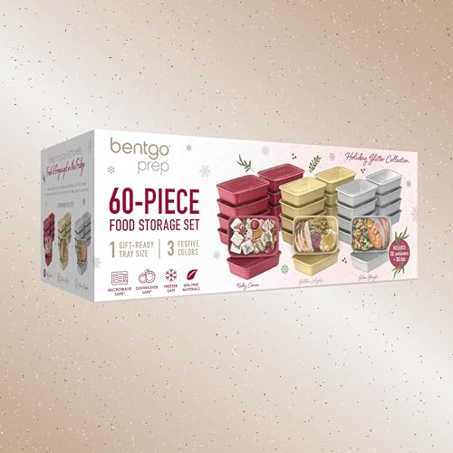 Prep 60 Piece Holiday Food Storage Set (30 Count)