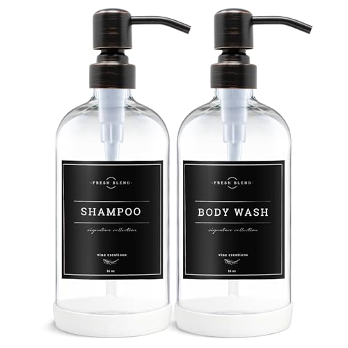 Clear Glass Soap Dispenser (2 Count)