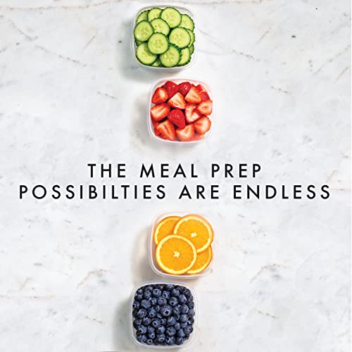 Small Plastic Containers With Lids 8 oz (6 Count)