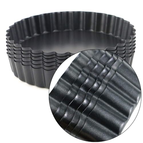 6 Pack 5in Mini Tart Pans with Removable Bottom for Baking (6 Count)