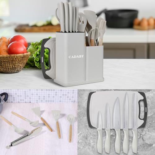 19PCS White Kitchen Cooking Utensils Set Kitchen Tools Set (19 Count)