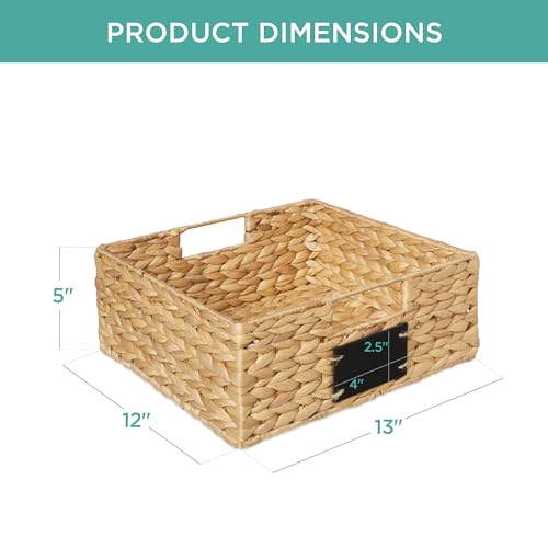 Set of 4 13x12in Water Hyacinth Pantry Baskets (4 Count)