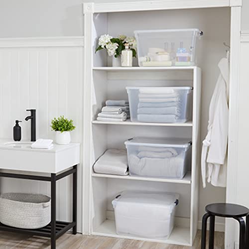 Cleverstore 71 Qt Clear Storage Bins with Lids (4 Count)
