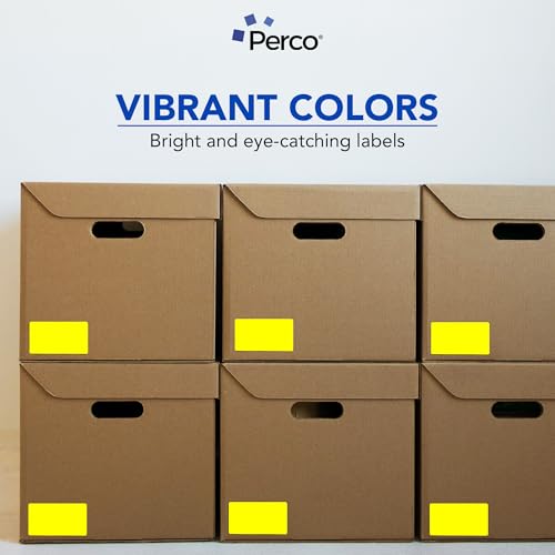 Neon Yellow 3x5 Inch Perforated Sticker Labels