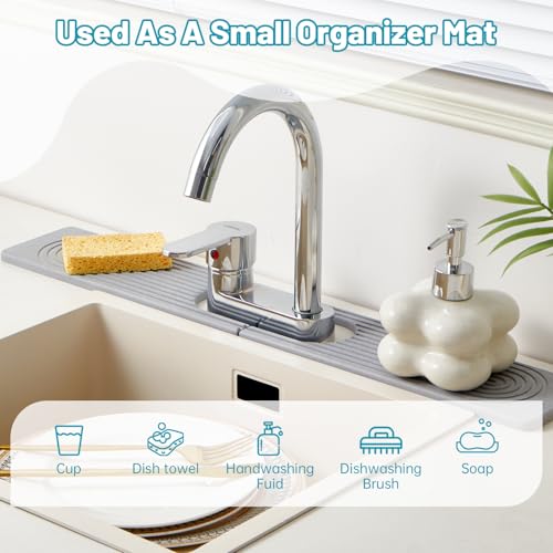 Stone Faucet Mat for Kitchen Sink Oval Hole Bathroom sink splash guard