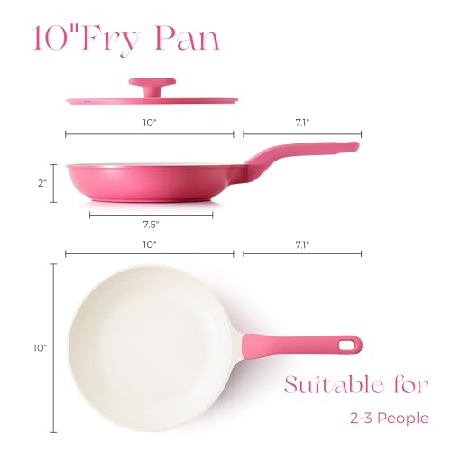 Nonstick Ceramic Frying Pan with Lid