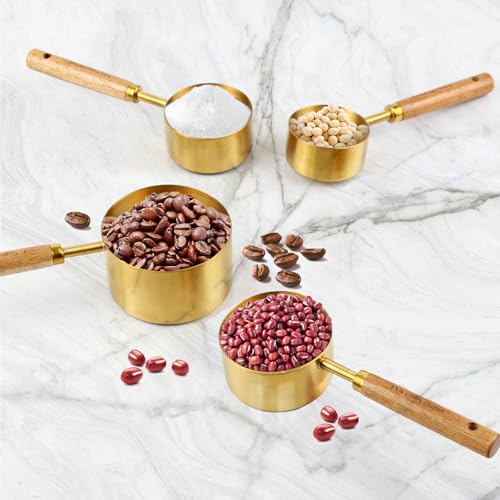 4 Piece Gold Measuring Cups Set (4 Count)