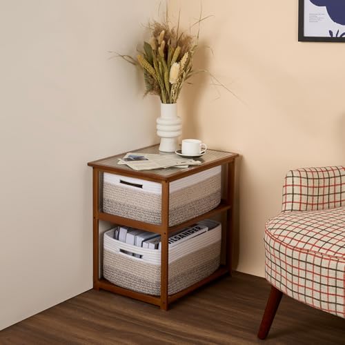 Large Storage Baskets for Shelves (2 Count)