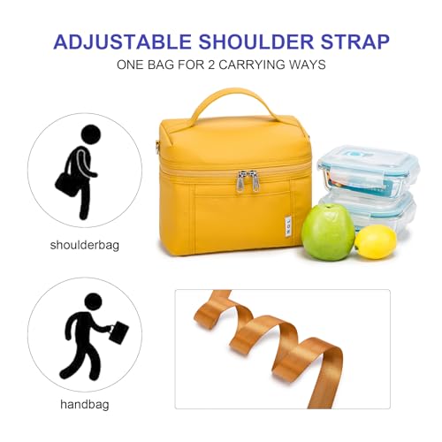 NOL Insulated Lunch Bags for Women Cooler Bag Lightweight Nylon Waterproof Lunch Box for Work Small Earth