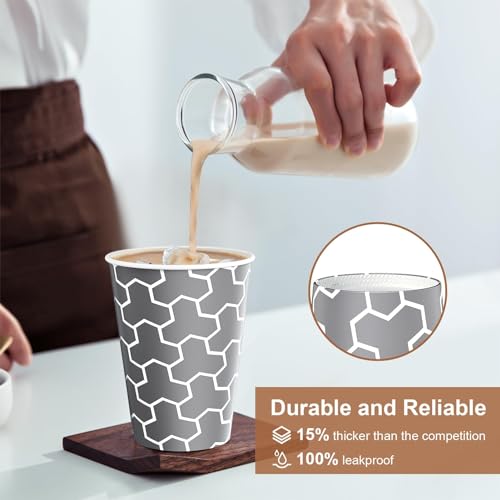 1000 Count 12 oz Paper Cups Insulated Disposable Hot Cups