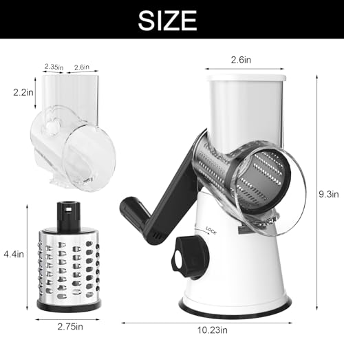 Rotary Cheese Grater Hand Crank Cheese Shredder for Fresh Cheese