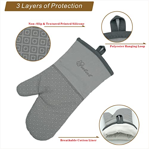 Oven Mitts Oven Mitts and Pot Holders Sets Made of Non (4 Count)