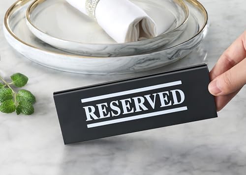Plastic Reserved Table Tent Signs (2 Count)