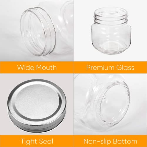 Mason Jars Glass Jars With Lids 8 oz (30 Count)