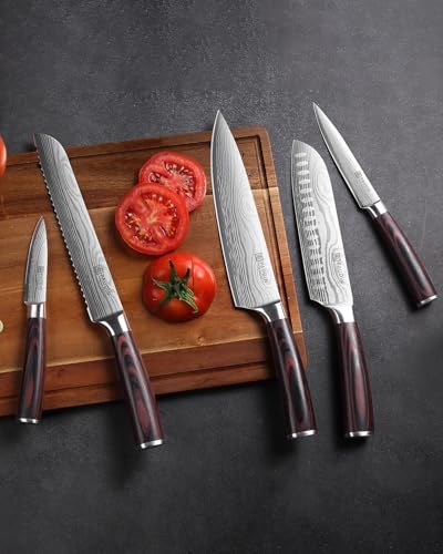 Knife Set 5PCS Kitchen Knife Set without Block (5 Count)