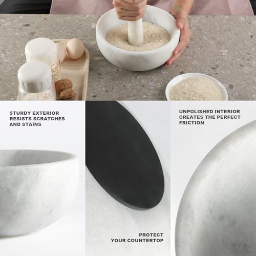 Marble Mortar and Pestle Set