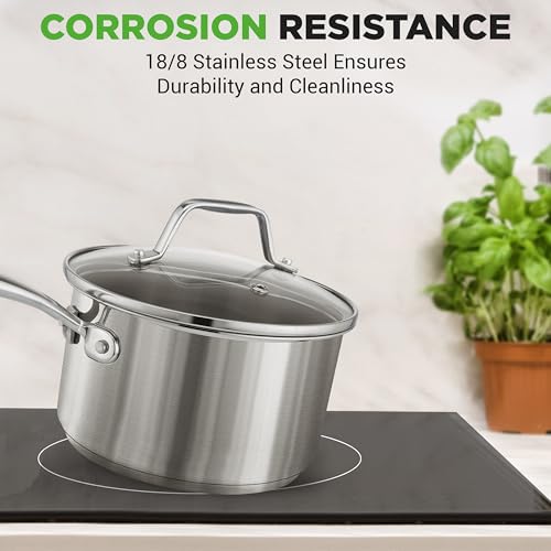 2 Quart Stainless Steel Saucepan