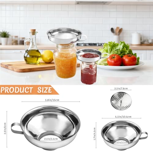 Canning Funnel with Strainer (3 Count)