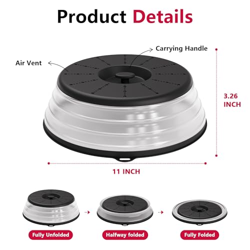 Microwave Splatter Cover Vented for Food with Hook Hole