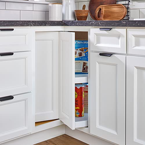 2 Tier Pie Cut Plastic Lazy Susan for Corner Base Cabinets