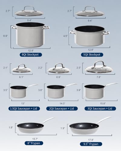 12pc Forged Lightweight Cookware Set (12 Count)