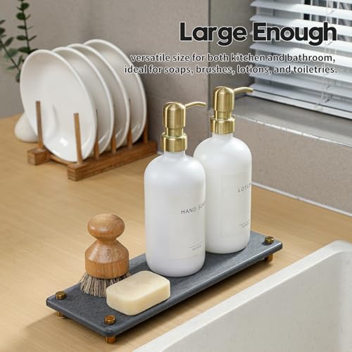 Kitchen Sink Caddy Water Absorbing Stone Drying Tray